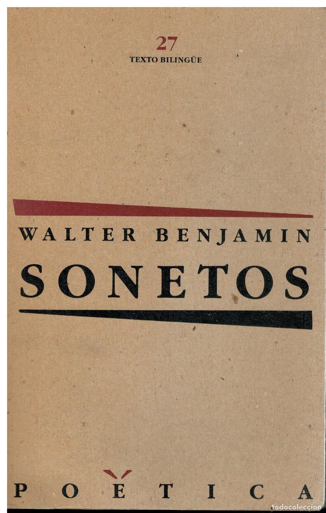 B&uuml;cher: SONETOS. Edici&oacute;n y ep&iacute;logo de Rolf Tiedemann. Texto biling&uuml;e.