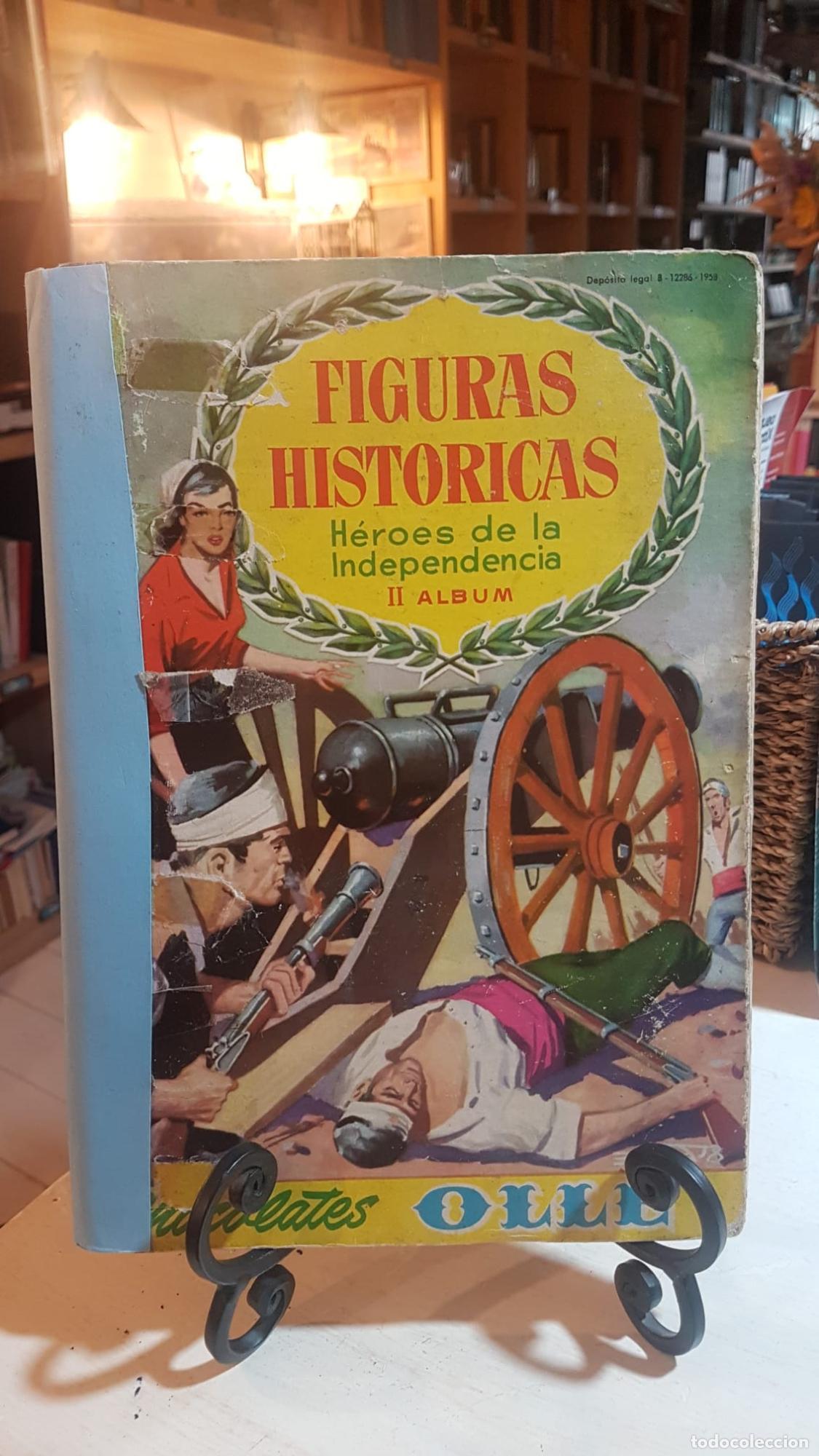 Libros: ALBUM COMPLETO - FIGURAS HISTORICAS HEROES DE LA INDEPENDENCIA II - CHOCOLATES OLLE -