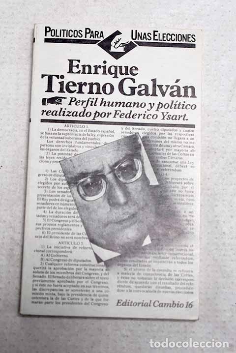 Libri di seconda mano: Enrique Tierno Galvan.- Ysart, Federico
