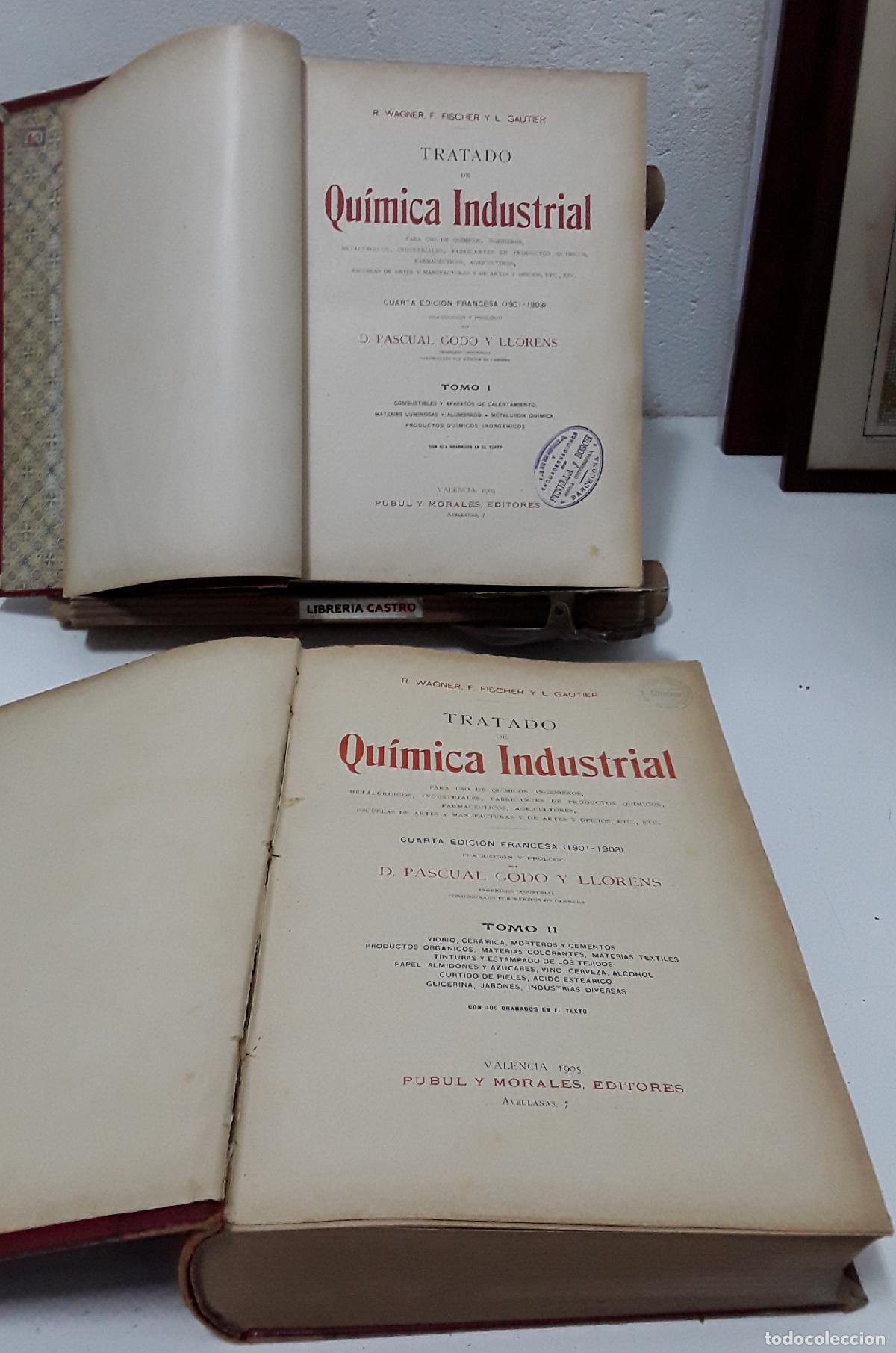 Libros: Tratado de Qu&iacute;mica Industrial. II Tomos - R. Wagner, F. Fischer y L. Gautier.