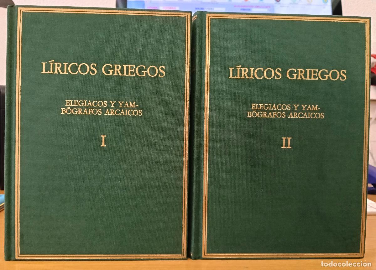 Libros: L&iacute;ricos griegos. Eleg&iacute;acos y yamb&oacute;grafos arcaicos (siglos VII-V a.C.) - NO CONSTA AUTOR