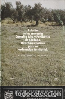 Livros em segunda m&atilde;o: ESTUDIO DE LAS COMARCAS CAMPI&Ntilde;A ALTA Y PENIB&Eacute;TICA DE C&Oacute;RDOBA. DIRECTRICES B&Aacute;SICAS PARA SU ORDENACI&Oacute;N