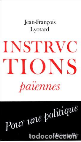 Libros: Instructions: Paiennes - Lyotard Jean-Francois