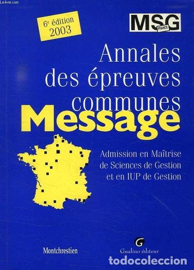 Libros: Annales des &eacute;preuves communes Message- 9782707613417