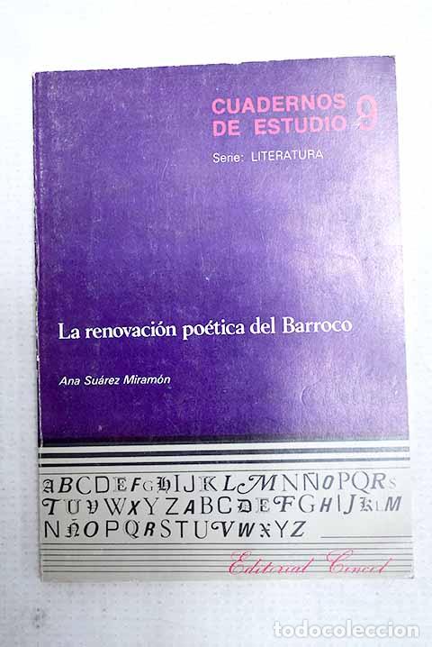 Libros: La renovaci&oacute;n po&eacute;tica del barroco.- Su&aacute;rez Miram&oacute;n, Ana