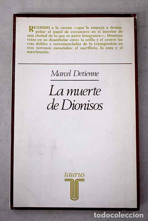 Libri di seconda mano: La muerte de Dionisos.- Detienne, Marcel