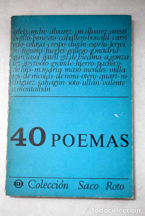 Libri di seconda mano: Cuarenta poemas: (Antologia)