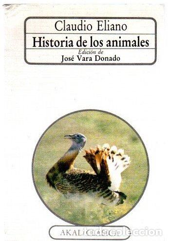 Livros em segunda m&atilde;o: Historia de los animales - Eliano, Claudio
