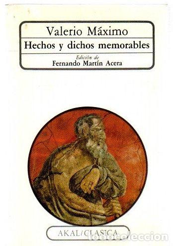 B&uuml;cher: Hechos y dichos memorables - M&aacute;ximo, Valerio