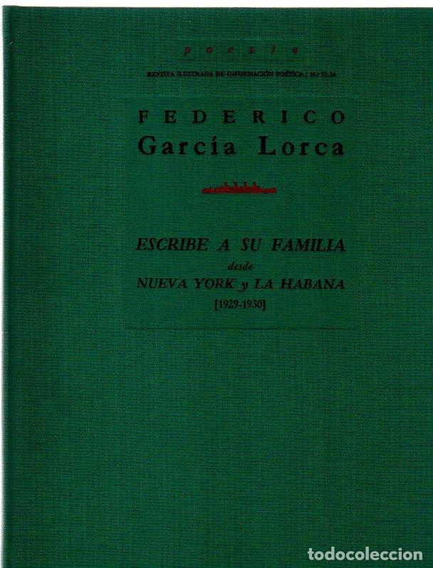 Libros: Federico Garc&iacute;a Lorca escribe a su familia desde Nueva York y La Habana (1929-1930) - NO CONSTA AUTO