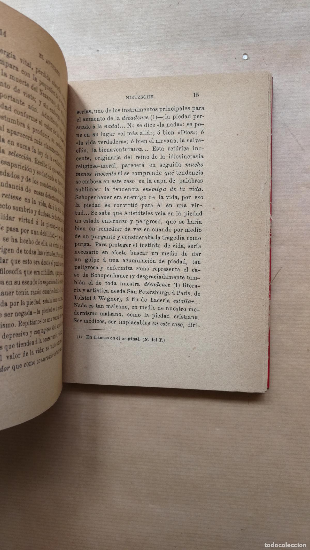 Libros: EL ANTICRISTO - FEDERICO NIETZSCHE - Foto 5