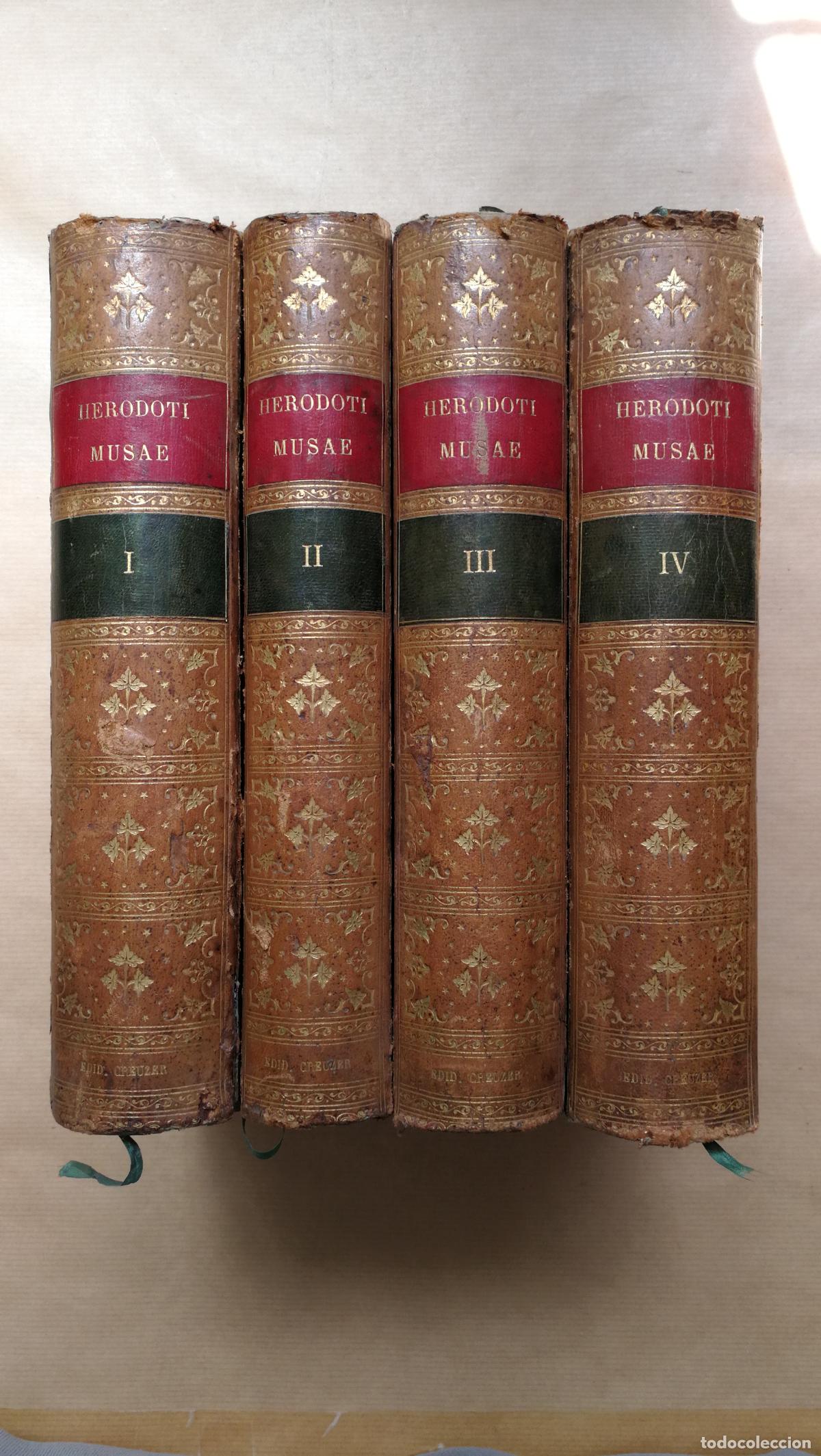 books: Herodoti Halicarnassensis Musae. 4 Tomos. - Fr. Creuzeri; J. C. F. Baehr [editor]