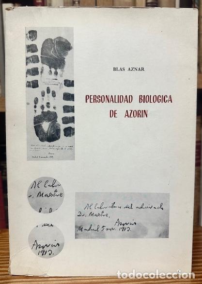 Libros: PERSONALIDAD BIOLOGICA DE AZORIN - AZNAR, Blas