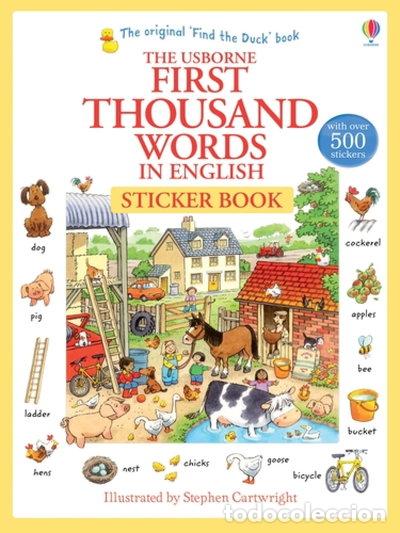 books: First Thousand Words in English Sticker Book- 9781409570400