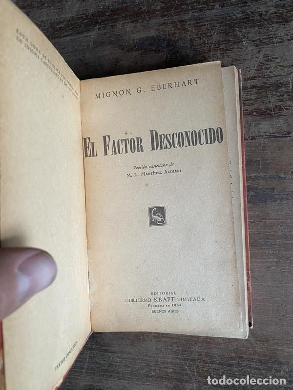books: El Factor Desconocido - Eberhart Mignon G.