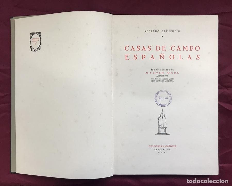 Libros: Casas de Campo Espa&ntilde;olas - Baeschlin, Alfredo - Foto 2