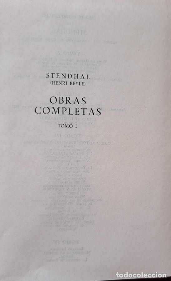 Libros: Obras completas. Tomo I - Stendhal, Henri Beyle - Foto 2