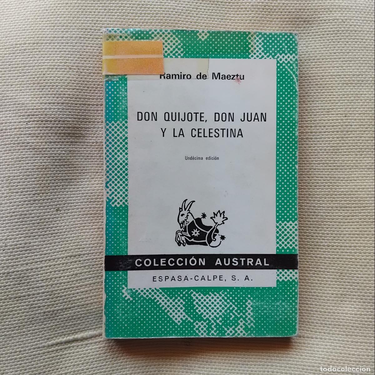 Livros em segunda m&atilde;o: Don Quijote, Don Juan y La Celestina - Ramiro de Maeztu