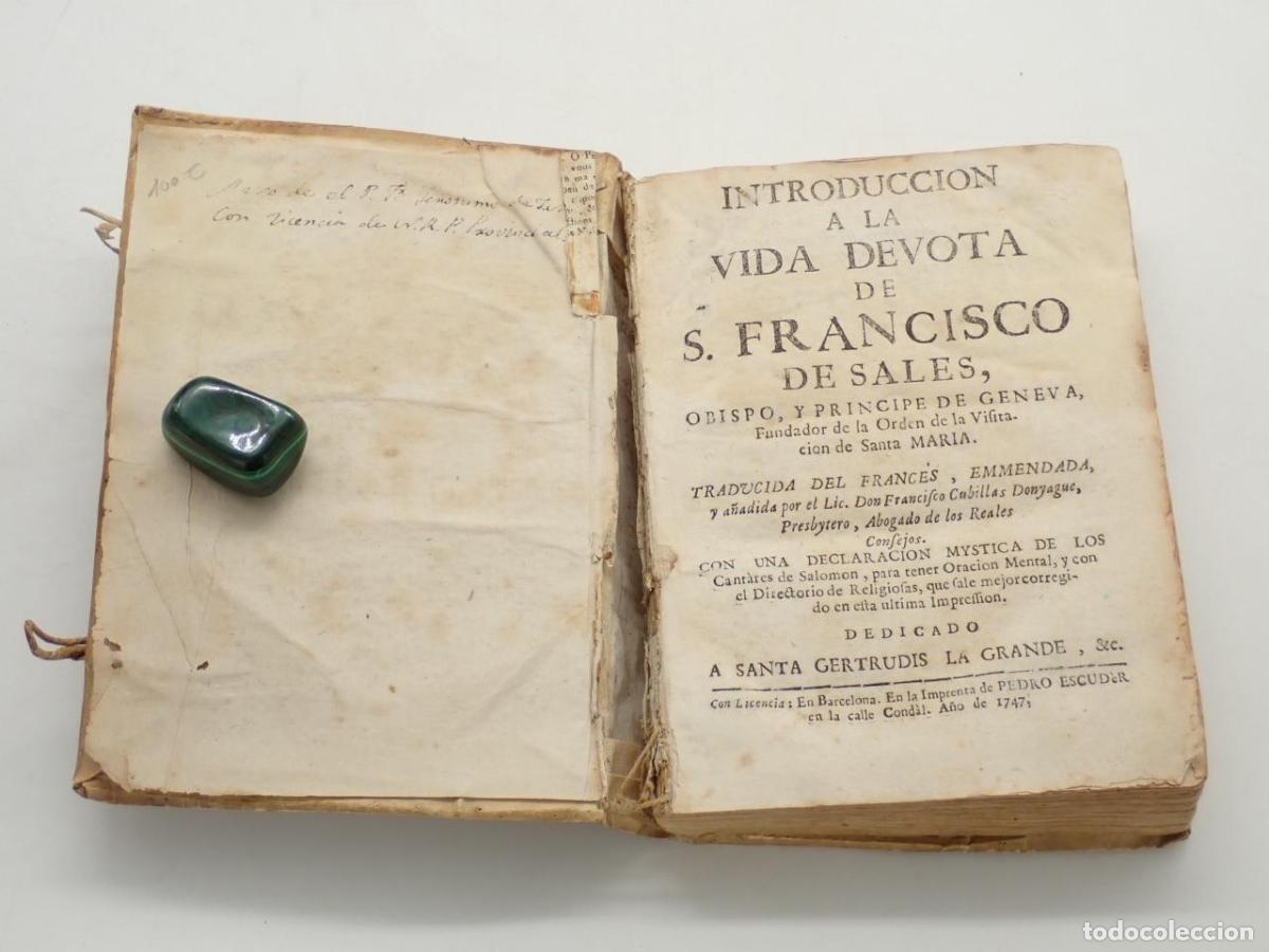 Libros: Introducci&oacute;n a la vida devota de S. Francisco de Sales, obispo, y pr&iacute;ncipe de Geneva, fundador de la