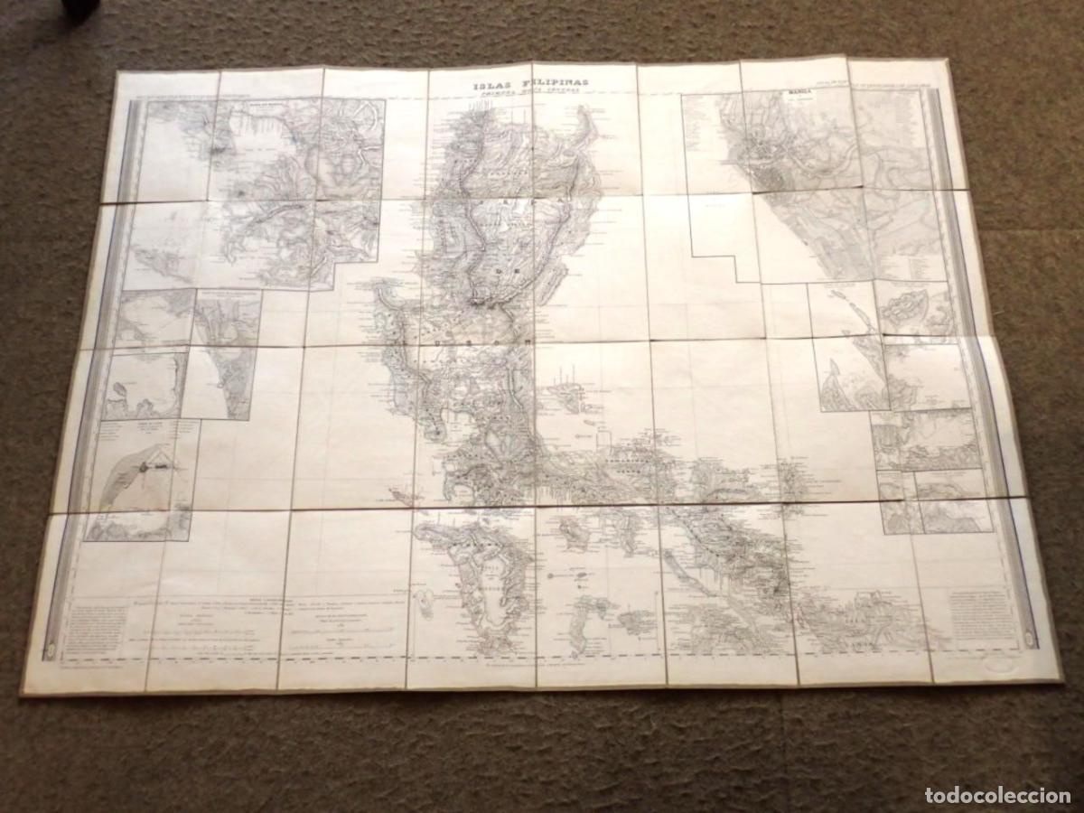 Libros: Islas Filipinas. Primera hoja central. Diccionario geogr&aacute;fico-estad&iacute;stico-hist&oacute;rico. Atlas de Espa&ntilde;a