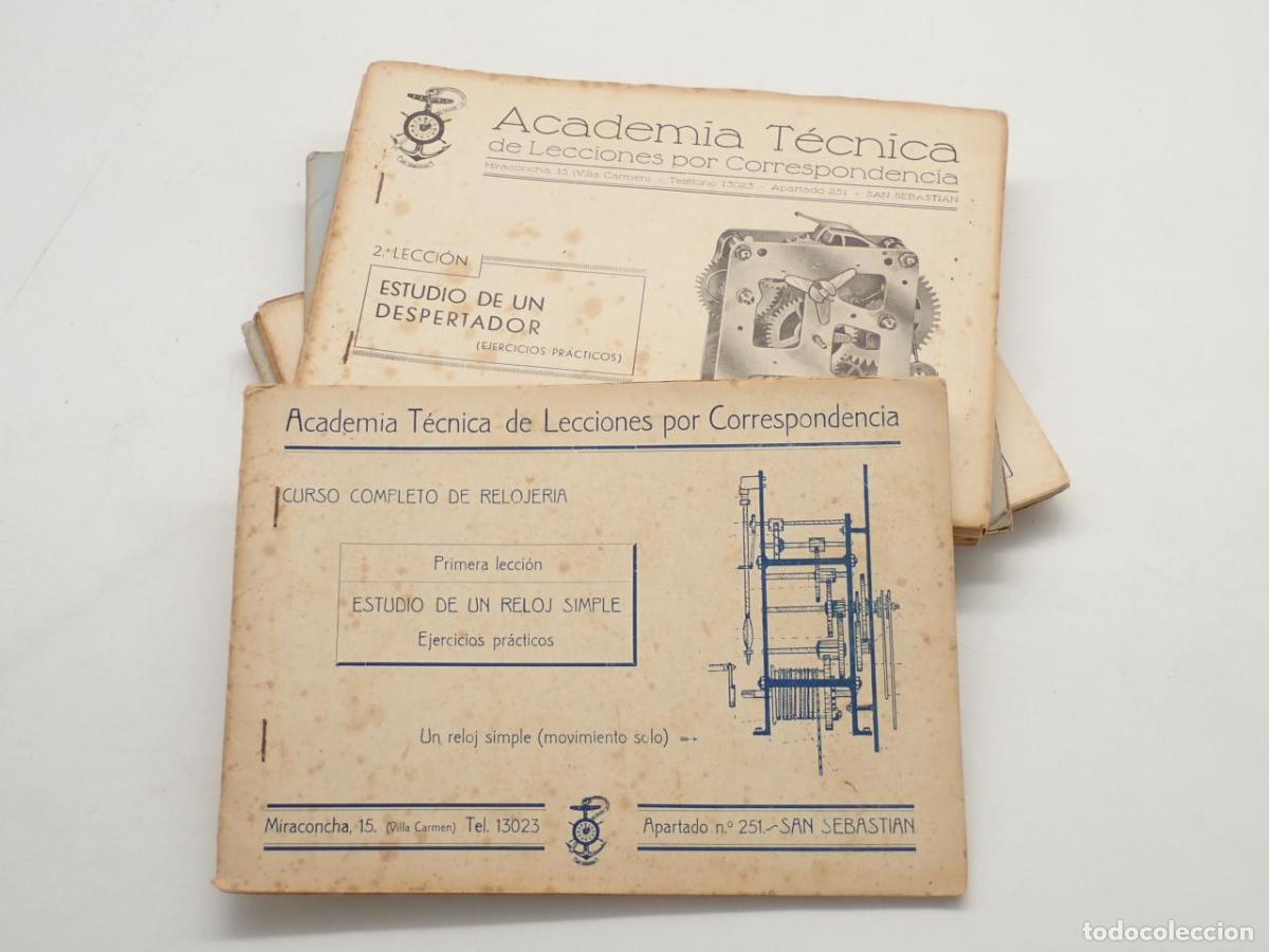 Livros em segunda m&atilde;o: Academia T&eacute;cnica de Lecciones por Correspondencia. CURSO COMPLETO DE RELOJER&Iacute;A. Lecciones 1 a 10 -