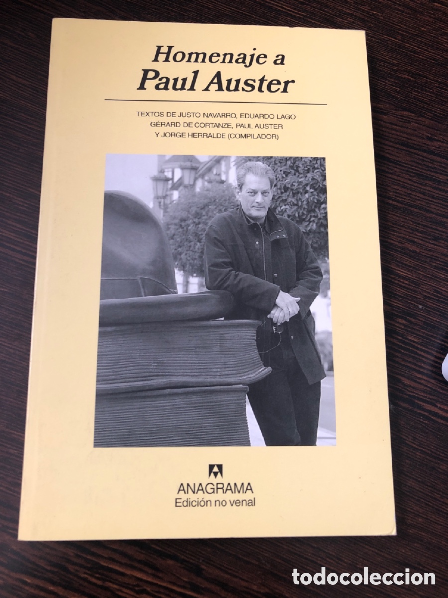 Libros: HOMENAJE A PAUL AUSTER TEXTOS DE JUSTO NAVARRO EDUARLO LAGO GERARD DE CORTANZE JORGE HERALDE ANAGRAM