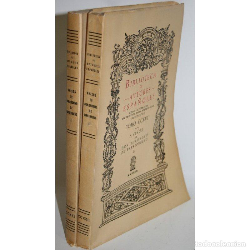 Libros: AVISOS DE DON JER&Oacute;NIMO DE BARRIONUEVO (1654-1658). 2 TOMOS