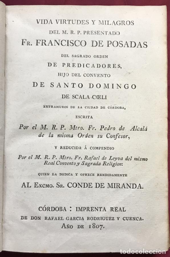B&uuml;cher: Vida virtudes y milagros del Fr. Francisco de Posadas del Orden de Predicadores hijo del convento de