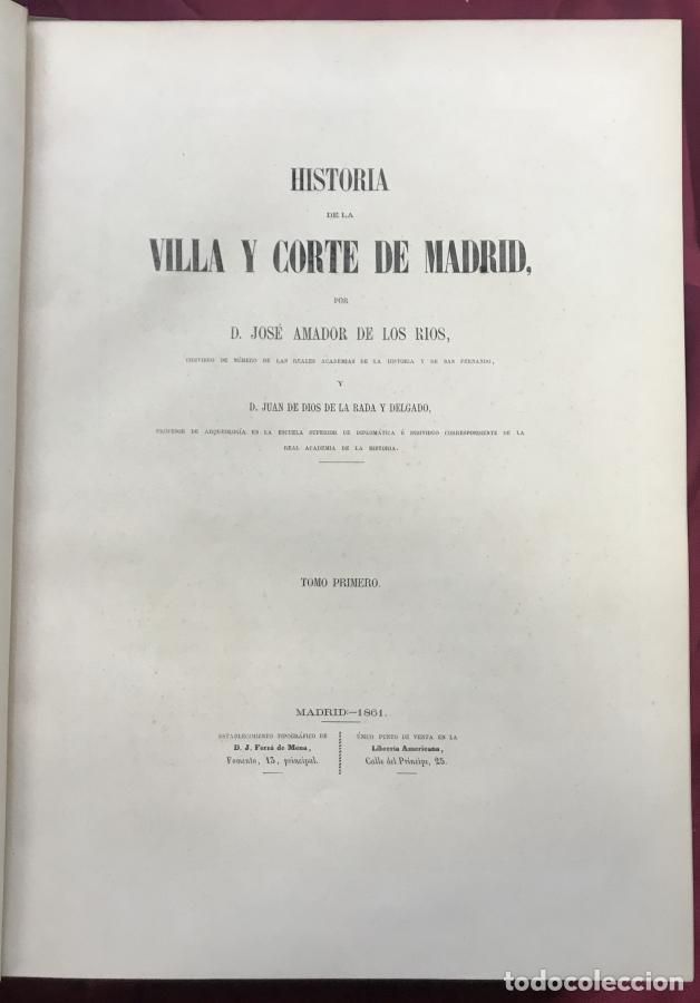 B&uuml;cher: Historia de la Villa y Corte de Madrid, (4 Vols) - Amador de los R&iacute;os, Jos&eacute;