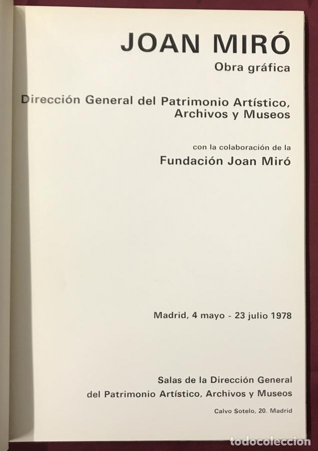 Libros: Joan Mir&oacute;: Obra Gr&aacute;fica - , - Foto 3