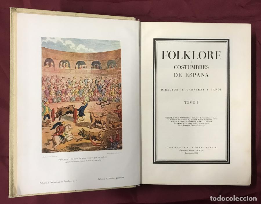 B&uuml;cher: Folklore y Costumbres de Espa&ntilde;a, 3 vols. - Carreras y Candi, Francisco