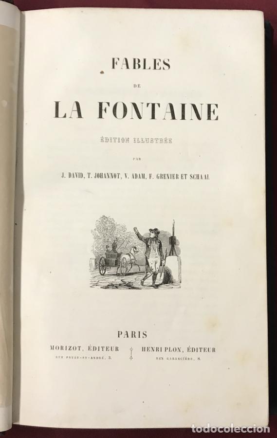 B&uuml;cher: Fables de La Fontaine, &eacute;dition illustr&eacute;e par J. David, T. Johannot, V. Adam, F. Grenier et Schaal -