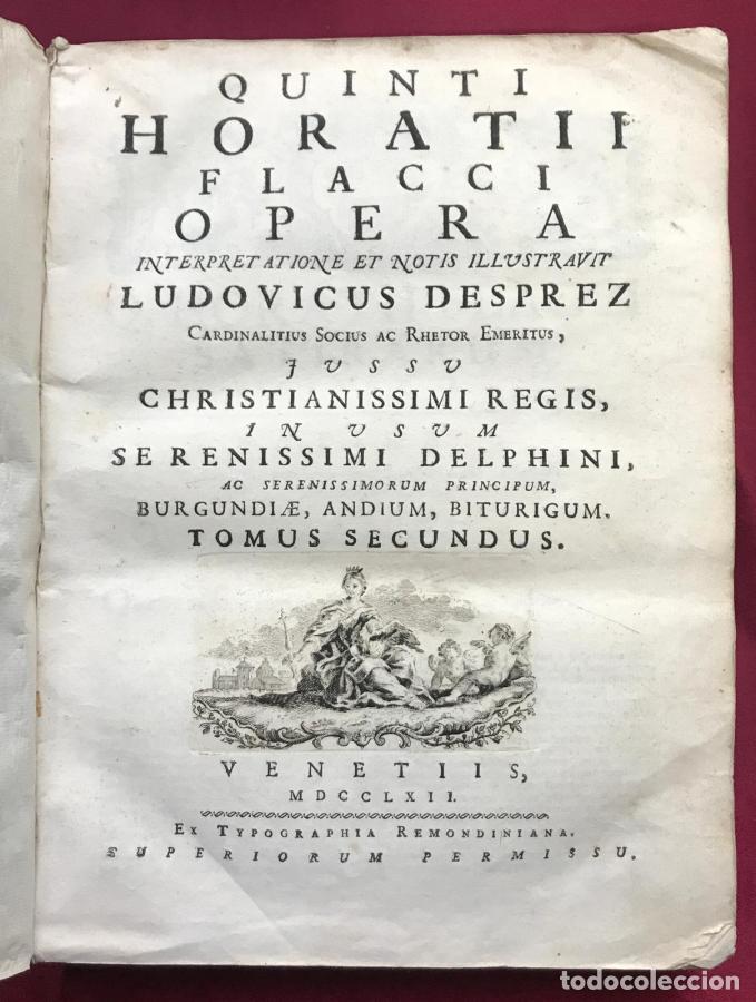 books: Quinti Horatii Flacci Opera interpretatione et notis illustravit Ludovicus Desprez&hellip; 2 tomos - Quinti