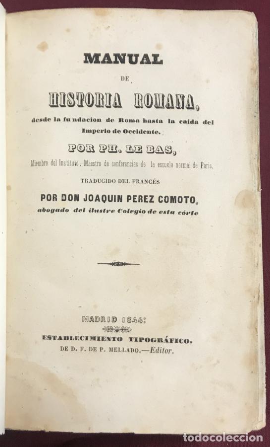B&uuml;cher: Manual de historia romana, desde la fundaci&oacute;n de Roma hasta la ca&iacute;da del Imperio de Occidente - Bas