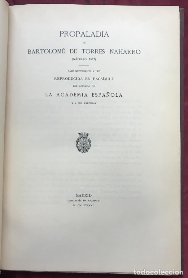 Libros: Propaladia - Torres Naharro, Bartolom&eacute; de - Foto 1