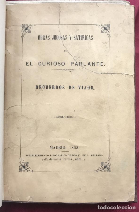 Libri di seconda mano: Obras Jocosas y Sat&iacute;ricas de El Curioso Parlante. Recuerdos de Viage - Mesonero Romanos