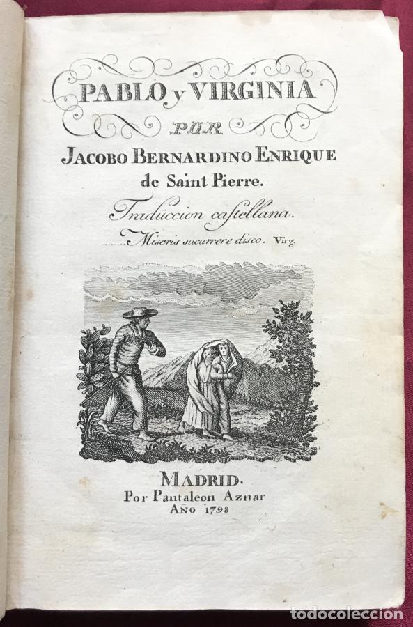 Libros: Pablo y Virginia - Saint-Pierre, Jacobo Bernardino de