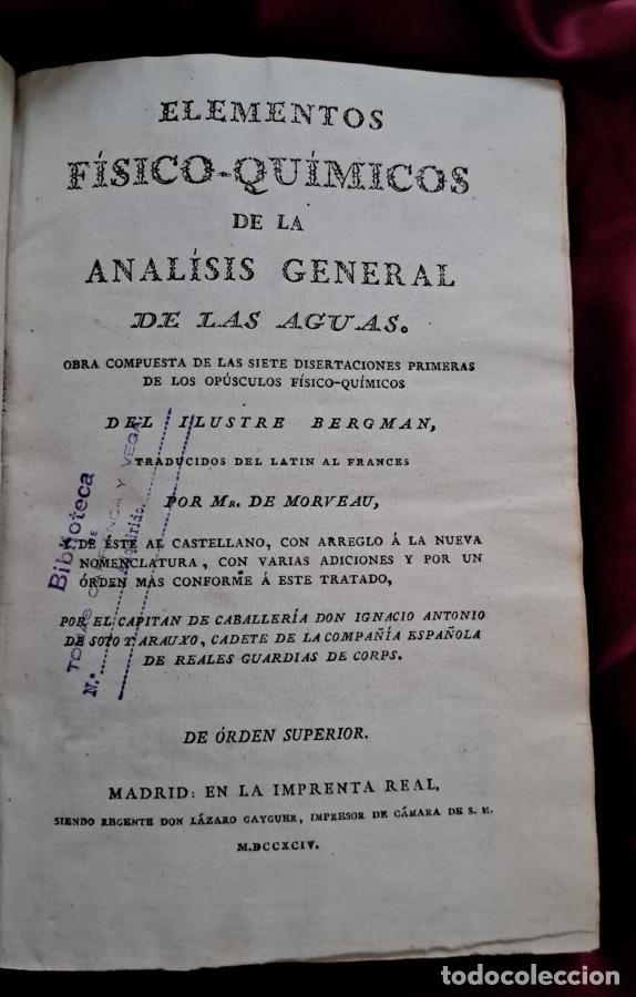 B&uuml;cher: Elementos F&iacute;sico-Qu&iacute;micos de la Analisis General de las Aguas - Bergman