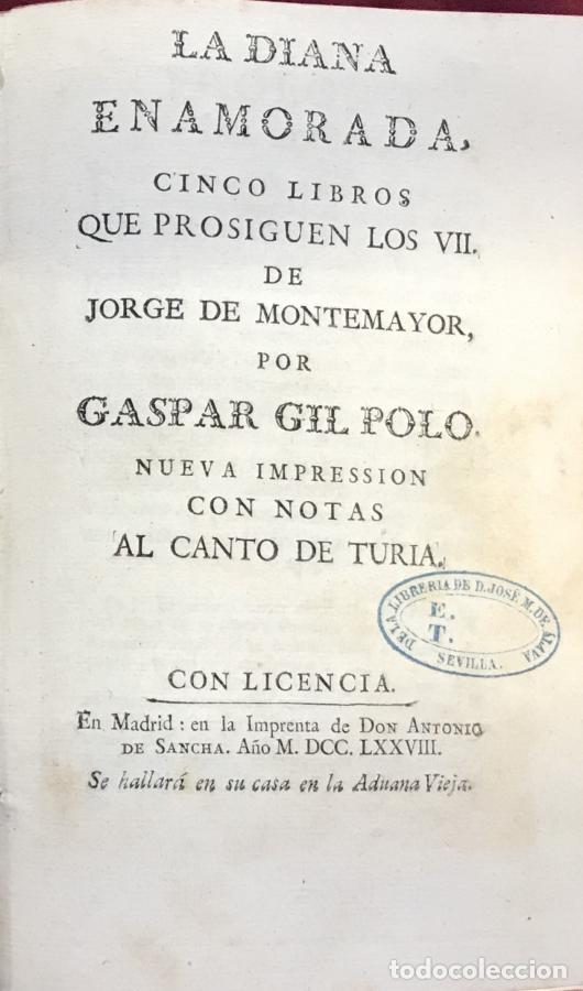 B&uuml;cher: La Diana Enamorada, cinco libros que prosiguen los VII de Jorge de Montemayor. Nueva impression con