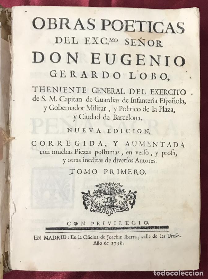 Libros: Obras Po&eacute;ticas - Lobo, Eugenio Gerardo - Foto 1