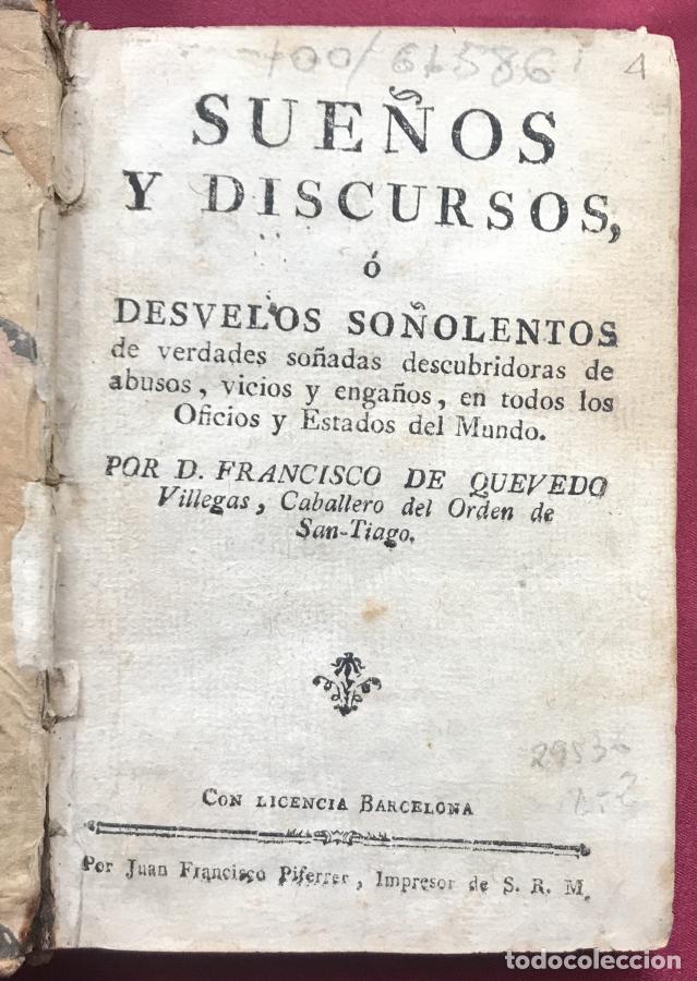 Libros: Sue&ntilde;os y Discursos o Desvelos So&ntilde;olentos - Quevedo, Francisco de