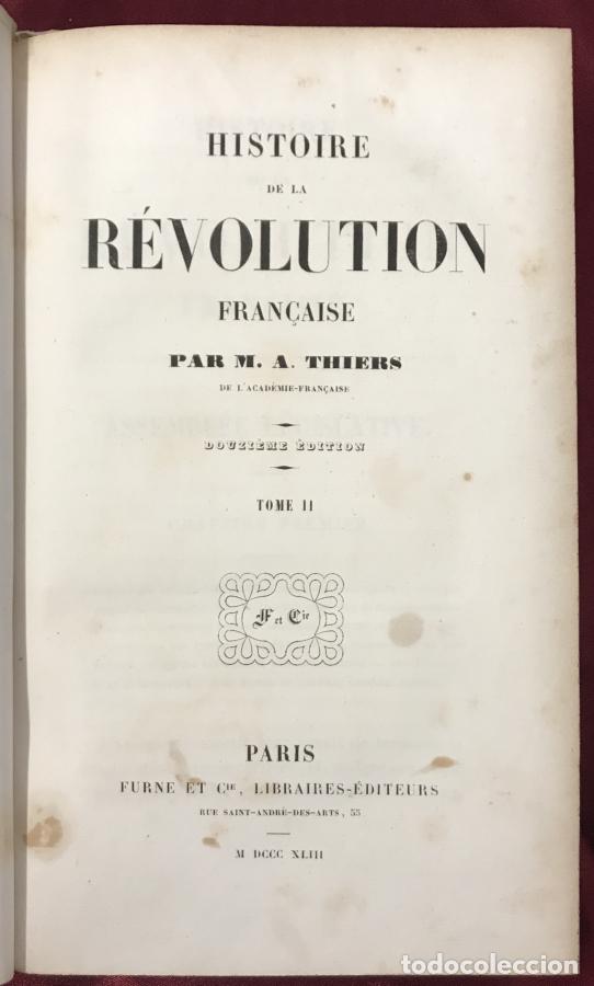 Libros: Histoire de la Revolution Fran&ccedil;aise - Thiers - Foto 7