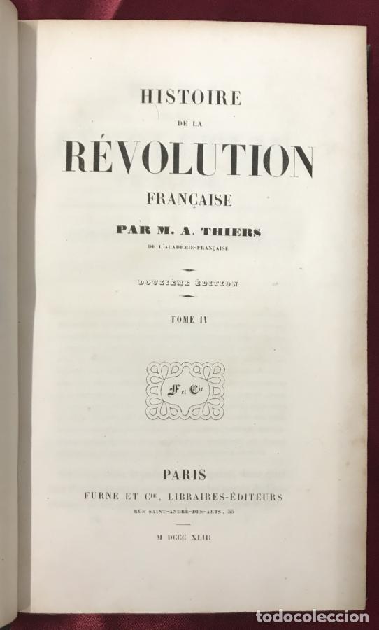 Libros: Histoire de la Revolution Fran&ccedil;aise - Thiers - Foto 10