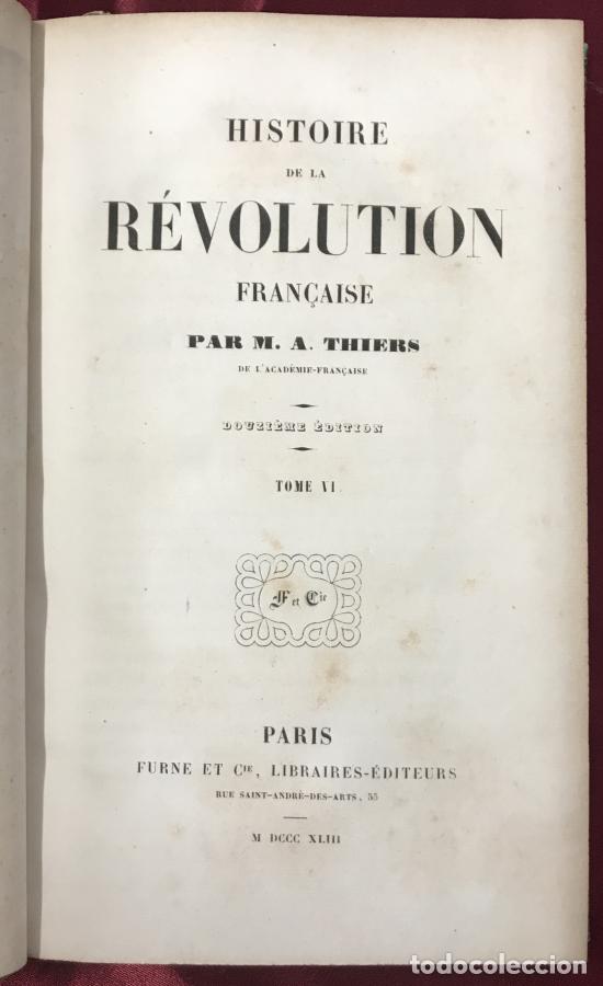 Libros: Histoire de la Revolution Fran&ccedil;aise - Thiers - Foto 12