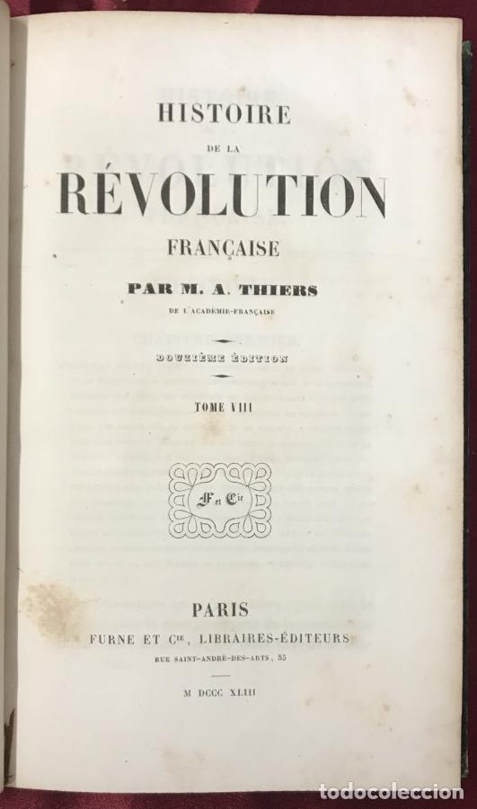 Libros: Histoire de la Revolution Fran&ccedil;aise - Thiers - Foto 14