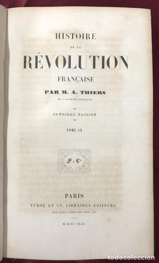 Libros: Histoire de la Revolution Fran&ccedil;aise - Thiers - Foto 15