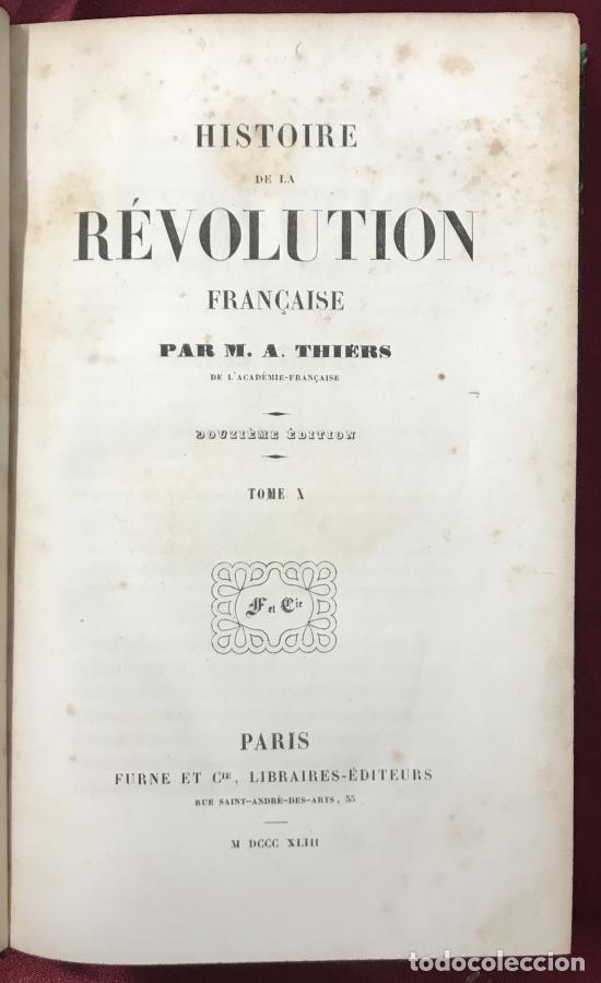 Libros: Histoire de la Revolution Fran&ccedil;aise - Thiers - Foto 16