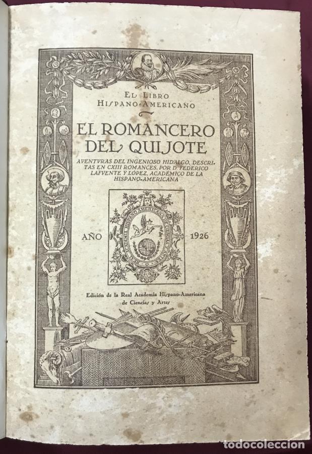 Libri di seconda mano: El Romancero del Quijote. Aventuras del ingenioso hidalgo, descritas en CXIII Romances - Lafuente,