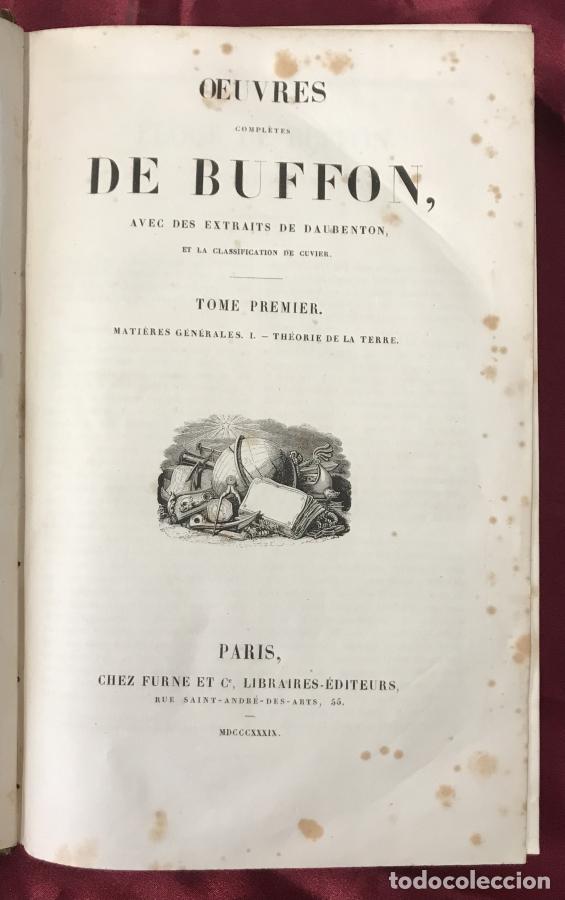 Libros: Oeuvres Completes de Buffon, avec des extraits de Daubenton et la classification de Cuvier 6 volumes - Foto 5