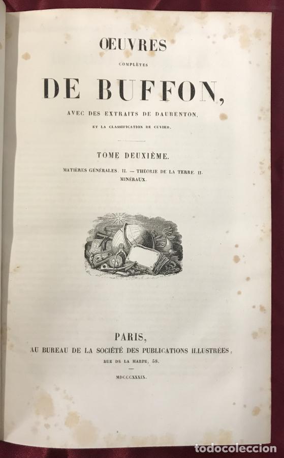 Libros: Oeuvres Completes de Buffon, avec des extraits de Daubenton et la classification de Cuvier 6 volumes - Foto 7